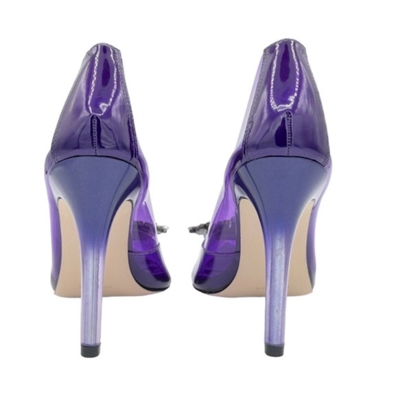 GOOD AMERICAN CINDER-F*CKING-RELLA JEWELED CLEAR PUMP NWOB - Picture 7 of 16